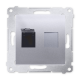 SIMON 54 Gniazdo komputerowe RJ45 do ramki srebrny mat D61.01/43