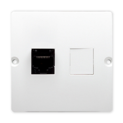 SIMON BASIC Gniazdo komputerowe RJ45 do ramki białe BMF51.02/11