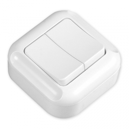 TIMEX TURKUS Łącznik podwójny natynkowy biały WNT-2Tb