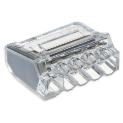 XBS Szybkozłączka na drut 5x0,5-2,5mm2 transparentna opak. 100 szt.