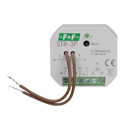 F&F Sterownik roletowy silnikowy dwuprzyciskowy do puszki 230V STR-3P