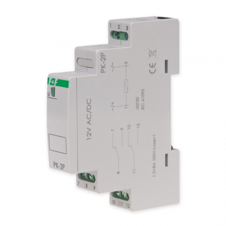 F&F Przekaźnik elektromagnetyczny 2x8A 12V AC/DC PK-2P