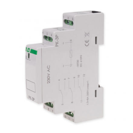 F&F Przekaźnik elektromagnetyczny 3x8A 230V AC PK-3P