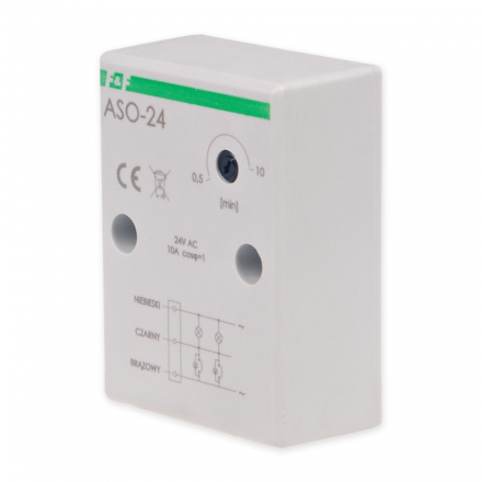 F&F Automat schodowy tablicowy 0,5-10min 10A 24V AC/DC ASO-24