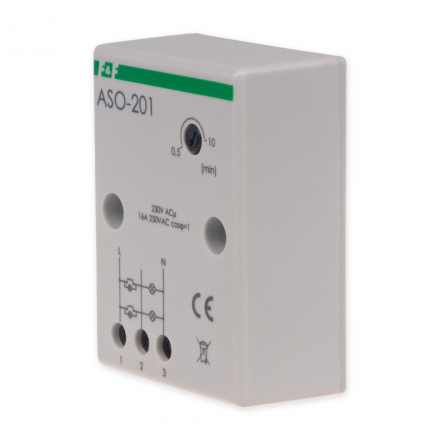 F&F Automat schodowy tablicowy 0,5-10min 16A 230V AC ASO-201