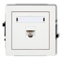 KARLIK DECO Gniazdo komputerowe pojedyncze RJ45 białe DGK-1