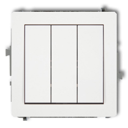 KARLIK DECO Łącznik potrójny do ramki biały DWP-7