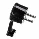 TIMEX Wtyczka kątowa z uchwytem ULTRAPŁASKA Uni-Schuko 16A 250V czarna WT-16UP-CZ