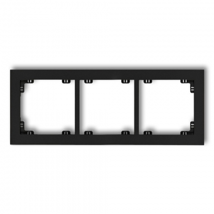 KARLIK DECO Ramka potrójna czarny mat 12DR-3