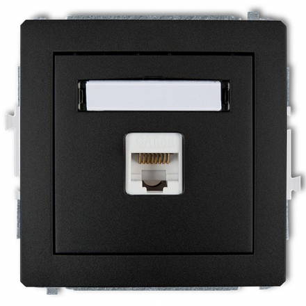 KARLIK DECO Gniazdo komputerowe pojedyncze RJ45 czarny mat 12DGK-1