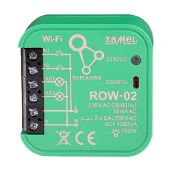 ZAMEL SUPLA ODBIORNIK WI-FI DOPUSZKOWY 2-KANAŁOWY DWUKIERUNKOWY ROW-2