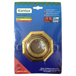 [OUTLET] KANLUX Oprawa halogenowa rybie oko ruchoma OŚMIOKĄT złota CT-2117 OU385