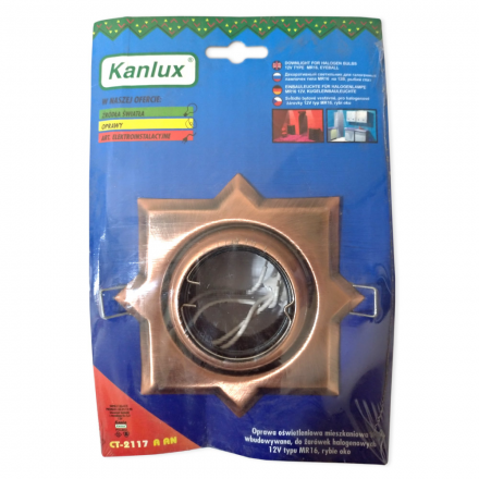[OUTLET] KANLUX Oprawa halogenowa rybie oko ruchoma GWIAZDA patyna/miedź CT-2117 OU003