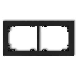 KARLIK DECO Ramka podwójna czarny mat 12DR-2