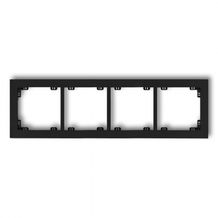 KARLIK DECO Ramka poczwórna czarny mat 12DR-4