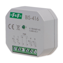 F&F Przekaźnik impulsowy bistabilny włącz-wyłącz do puszki 2Z 2x8A 230V AC BIS-416
