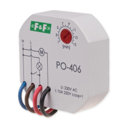 F&F Przekaźnik czasowy z opóźnionym opadaniem 1Z 10A 230V PO-406