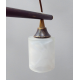 [OUTLET] KOMBIT Lampa wisząca linka 2x40W E14 patyna klosz biały matowy CZ239