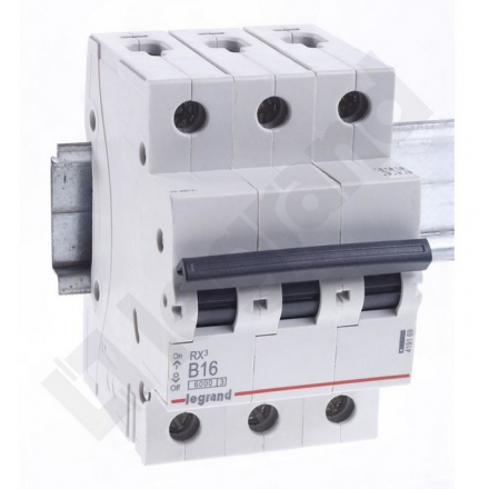 Wyłącznik nadprądowy Legrand RX3 B 16A 3P 419169
