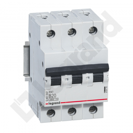 Wyłącznik nadprądowy Legrand RX3 B 20A 3P 419170