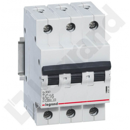 Wyłącznik nadprądowy Legrand RX3 C 16A 3P 419235