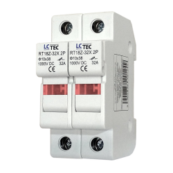 LC Podstawa bezpiecznikowa DO FOTOWOLTAIKI z kontrolką na wkładki gG 10x38 2P 32A 1000V DC RT18Z-32X