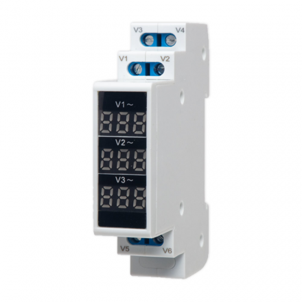 SPAMEL Wskaźnik napięcia modułowy 3F cyfrowy woltomierz 80-500V AC SPMV/3