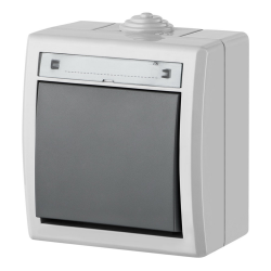 Elektro-Plast AQUANT Łącznik pojedynczy schodowy natynkowy IP55 szary ŁNT-1 1201-10