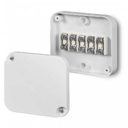 ELEKTRO-PLAST Puszka elektroinstalacyjna Z WKŁADEM 5x2,5mm² natynkowa IP20 biała EP-LUX 0225-00